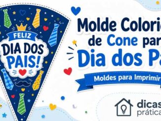 Moldes de Cones de Papel para Dia dos Pais