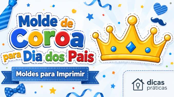 Molde de Coroa para Dia dos Pais