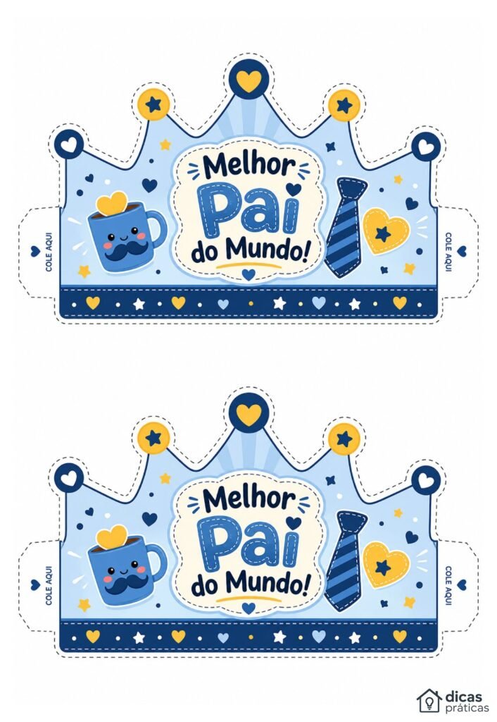 Moldes de Coroas Melhor Pai do Mundo