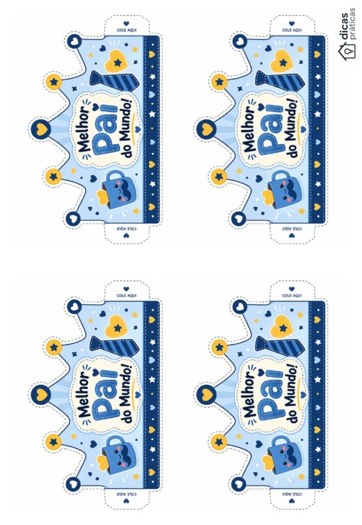 Moldes de Coroas Melhor Pai do Mundo