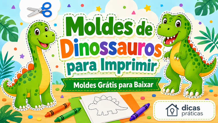 Moldes de Dinossauros para imprimir