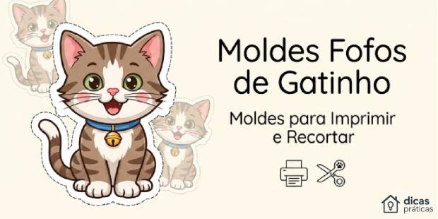 Moldes de Gatinhos para Imprimir
