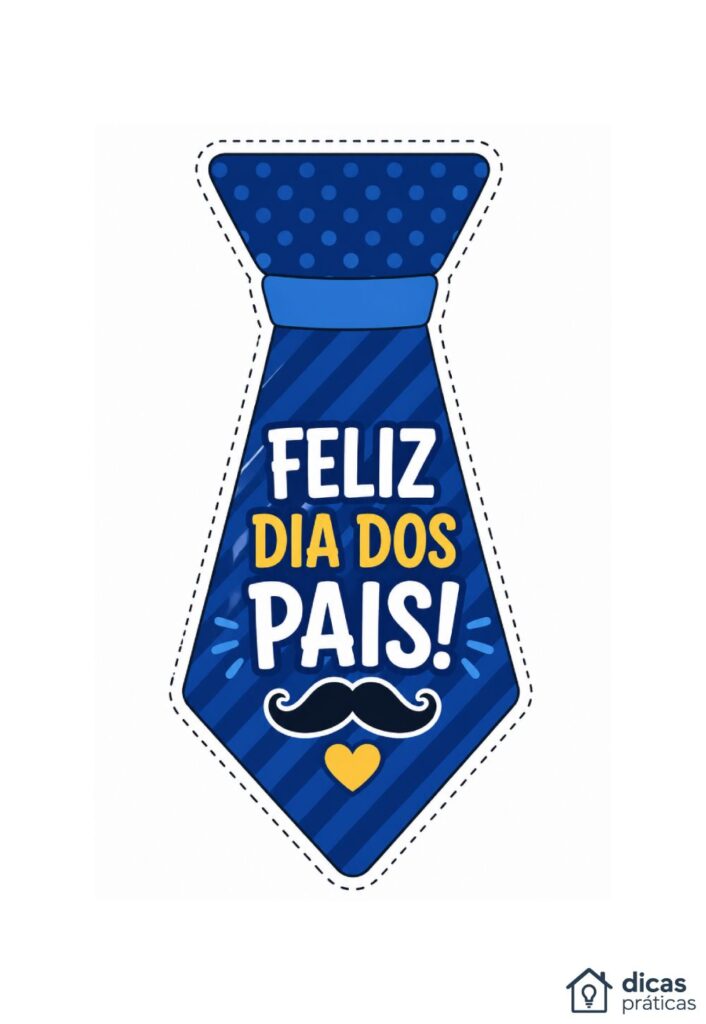 Molde de Gravata para Dia dos Pais