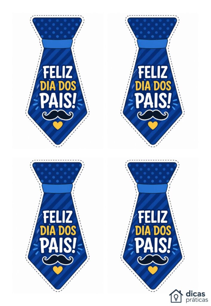 Moldes de Gravatinhas de Dia dos Pais