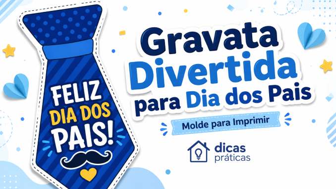 Molde de Gravata de Dia dos Pais