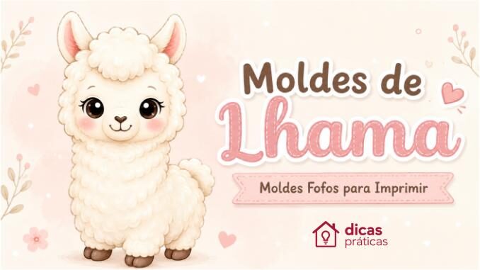 Moldes de Lhama para Imprimir