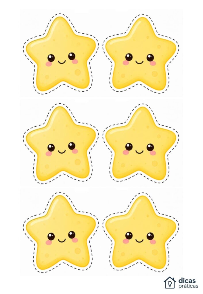 Moldes de Estrelas para Imprimir