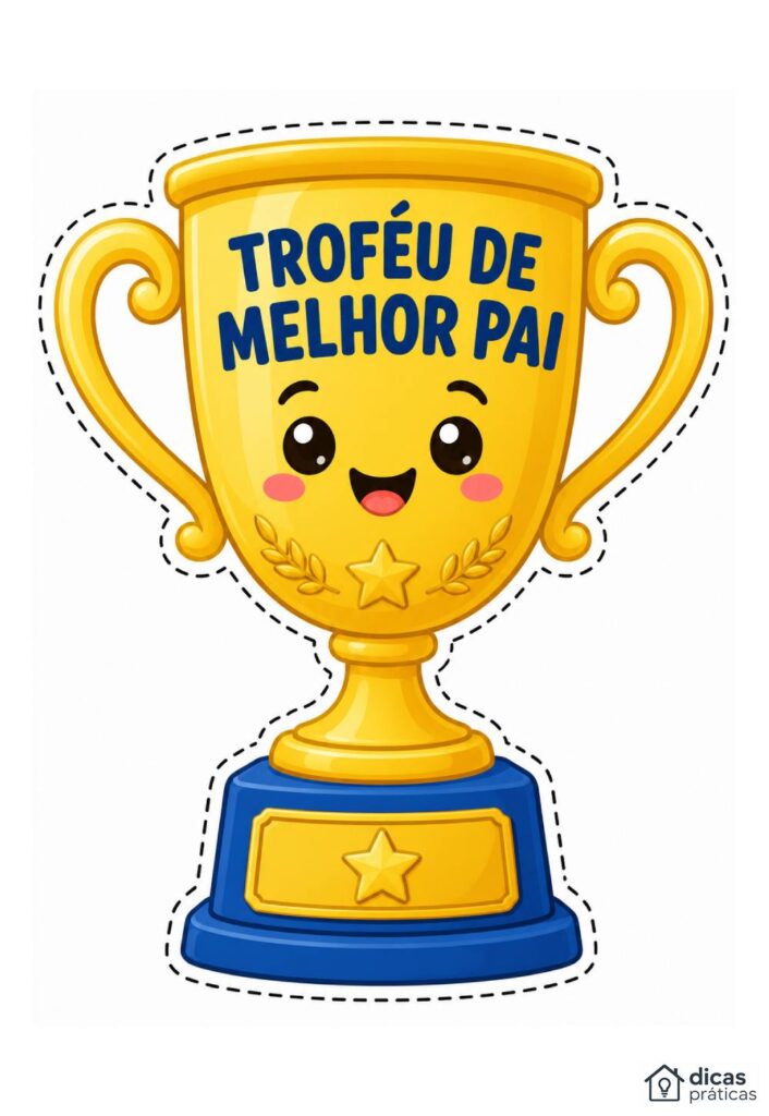 Molde Grande de Troféu de Melhor Pai