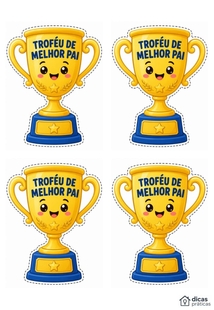 Moldes Pequenos de Troféu de Melhor Pai