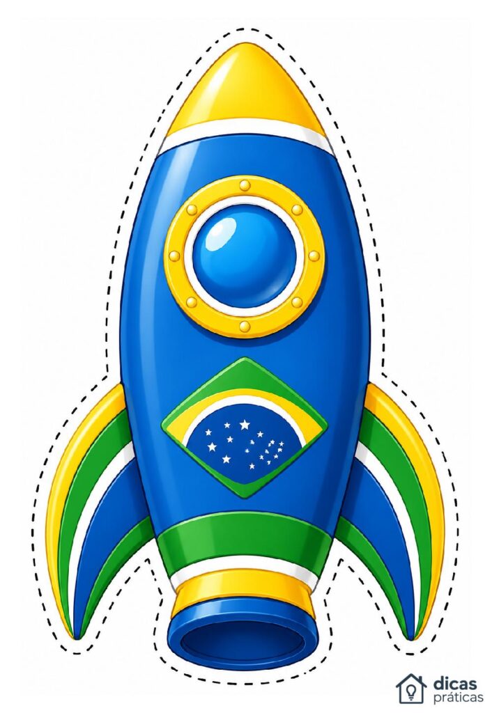 Molde Grande de Foguete - Brasil