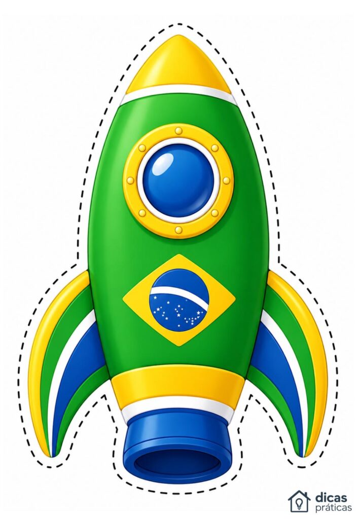 Molde Grande de Foguete - Brasil