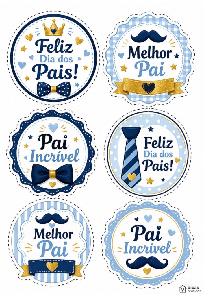 Topo de Cupcake para Dia dos Pais
