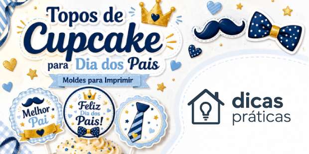 Topos de Cupcake para Dia dos Pais para Imprimir