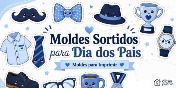 Moldes de Dia dos Pais Coloridos