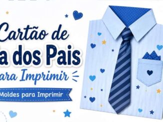 Cartão Camisa com Gravata para Dia dos Pais
