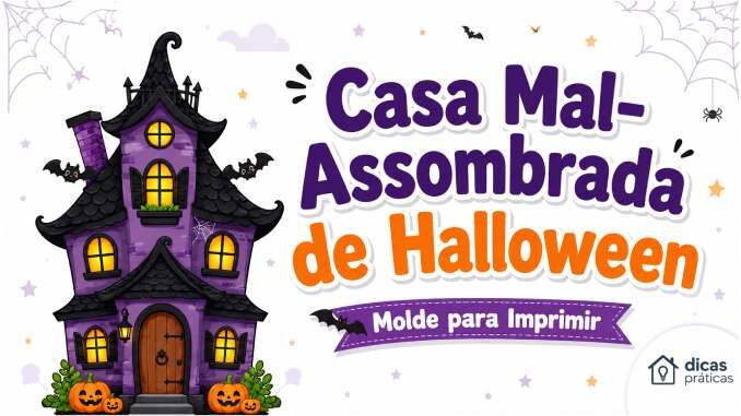 Moldes de Casa Mal-Assombrada para Imprimir