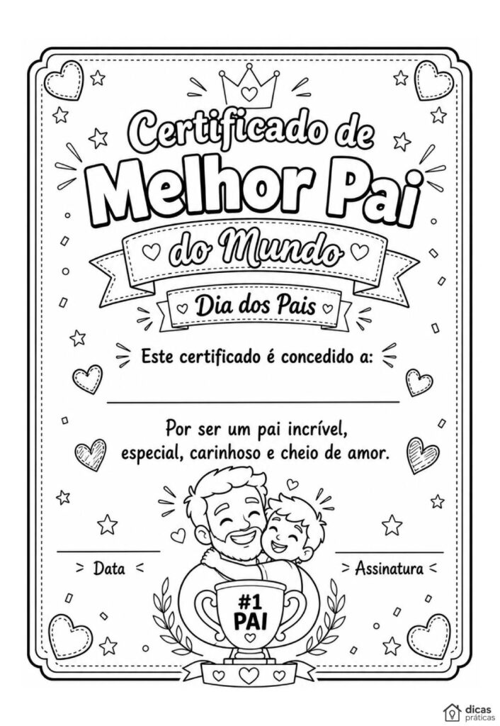 Certificado de Melhor Pài do Mundo