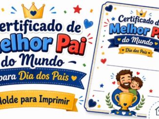 Certificado de Melhor Pài do Mundo para Dia dos Pais