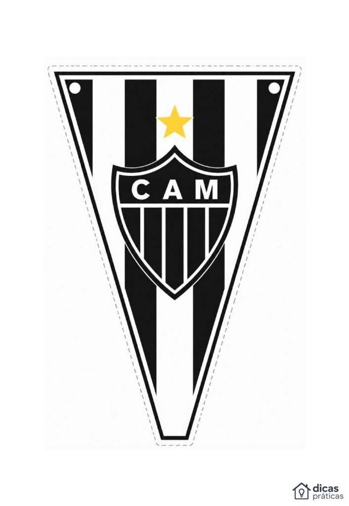 Bandeirinha para Kit Festa do Atlético-MG