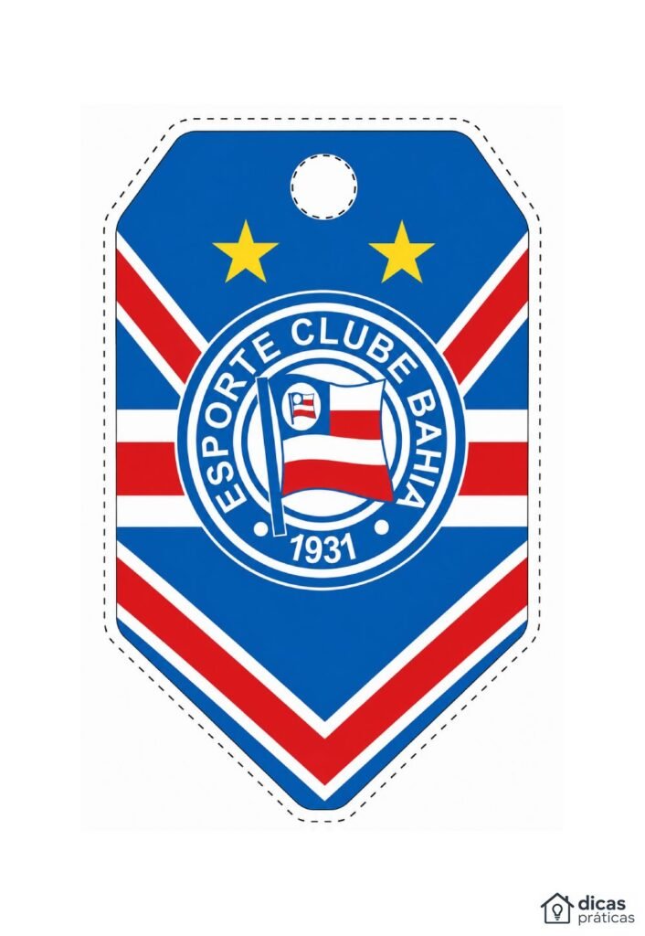 Enfeite do Bahia com Molde para Imprimir