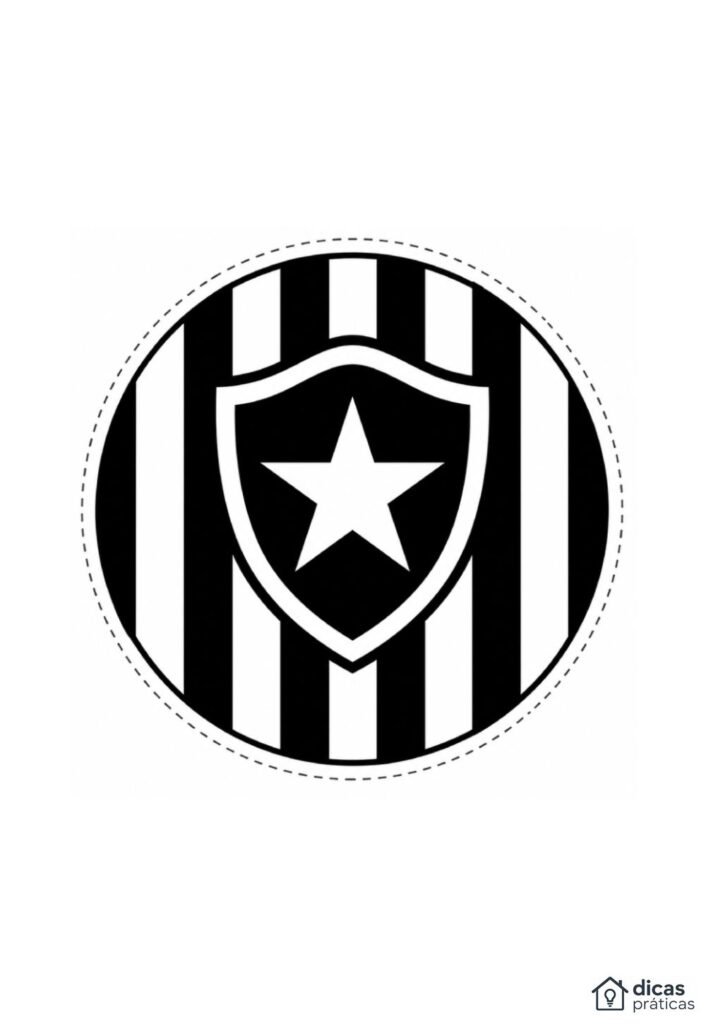 Topo de Bolo do Botafogo para Imprimir