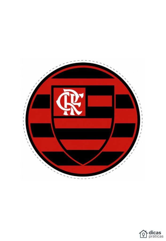 Topo de Bolo do Flamengo - Kit Festa