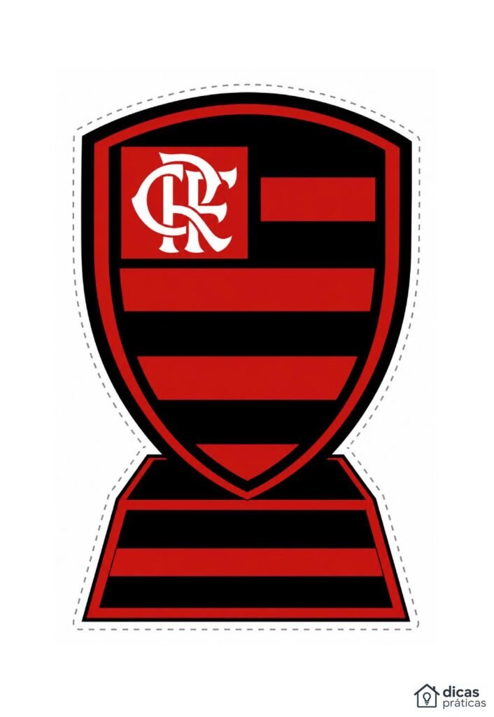 Display do Flamengo - Molde para Kit Festa