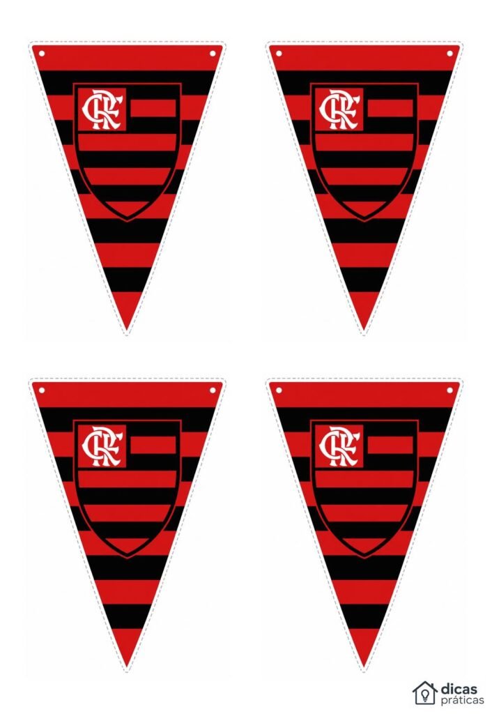 Bandeirinhas do Flamengo para Imprimir