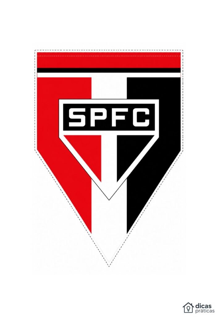 Bandeirinha do São Paulo para Imprimir