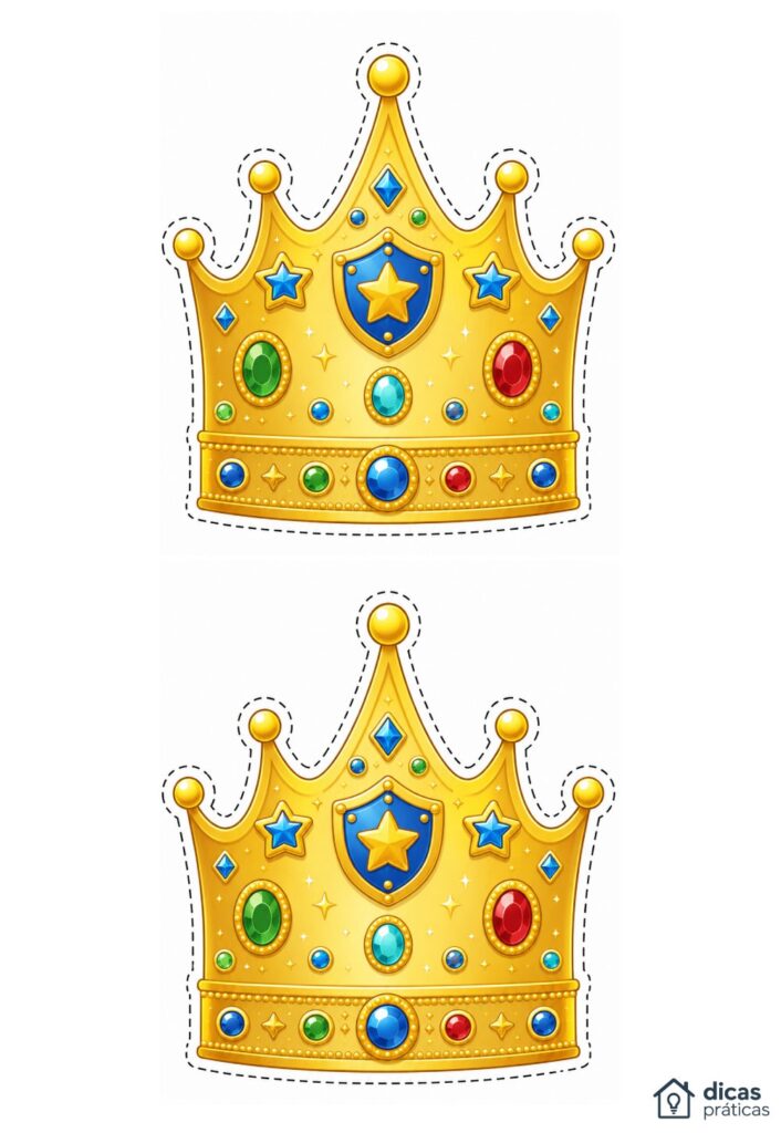 Molde de Coroa para Imprimir