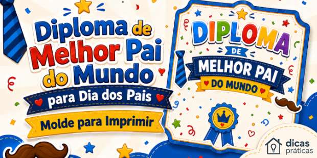 Molde de Diploma de Melhor Pai do Mundo