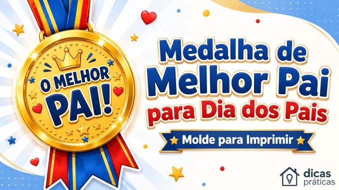 Medalha de Melhor Pai para Imprimir