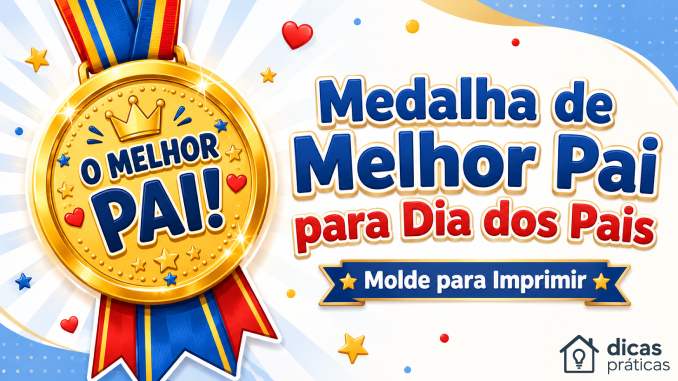 Medalha de Melhor Pai para Imprimir