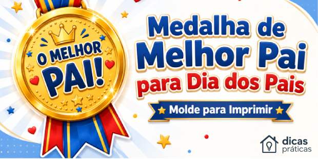 Medalha de Melhor Pai para Imprimir