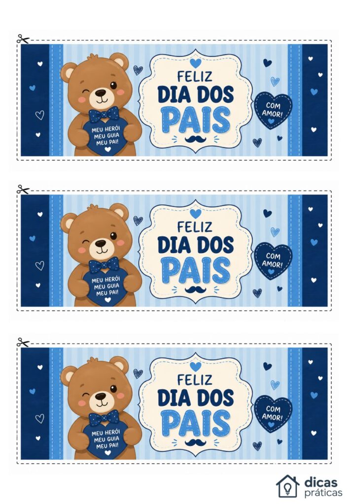 Rótulos de Dia dos Pais para Imprimir