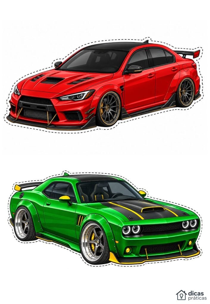 Carros Tunados para Imprimir