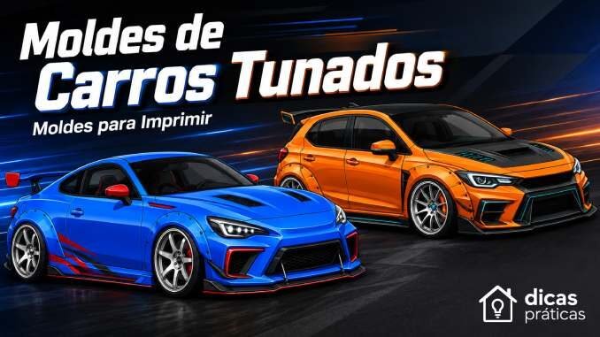 Moldes de Carros Tunados para Imprimir
