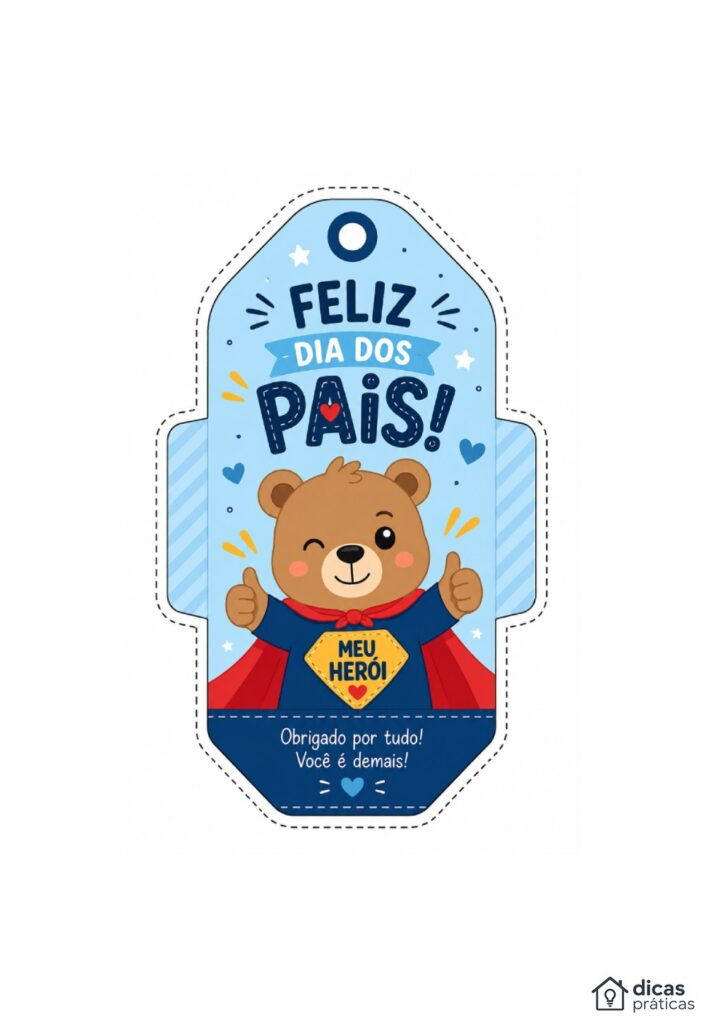Molde de Tag de Dia dos Pais