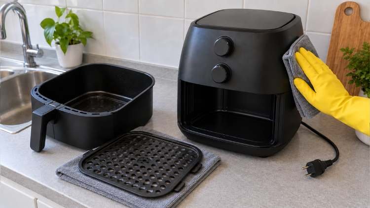 Dicas para limpar airfryer e tirar a gordura