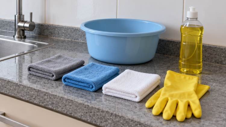 Materiais para Limpar o Armário da Cozinha