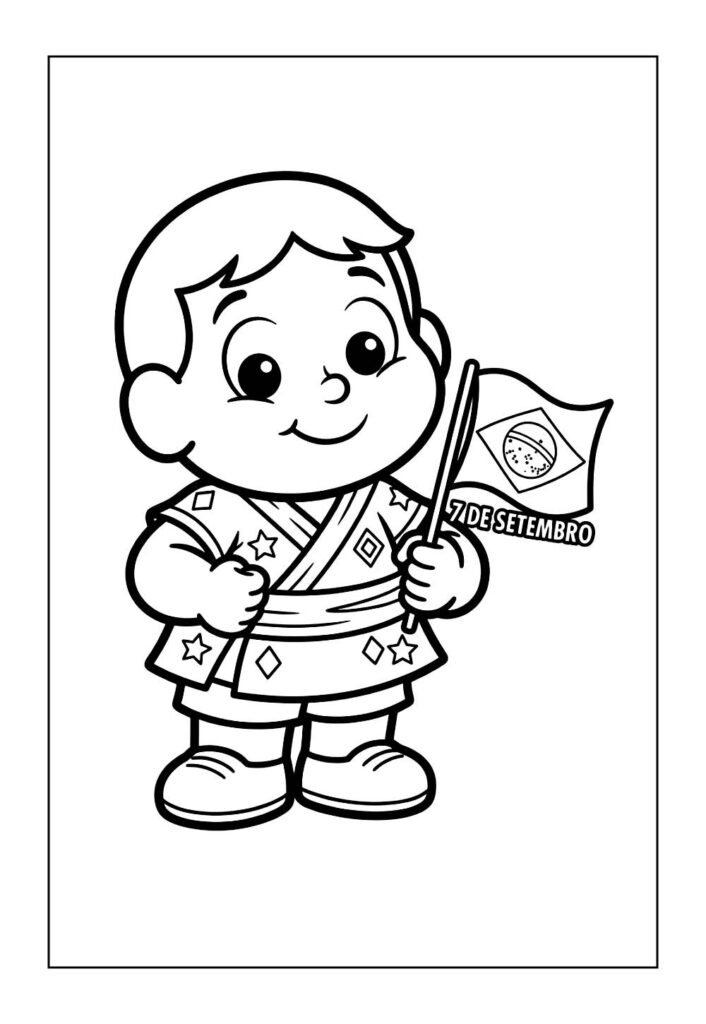 Desenho de 7 de Setembro para pintar