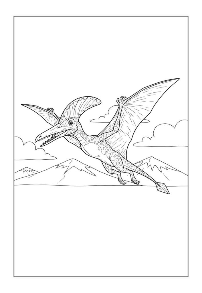 Desenho de Pterodáctilo para pintar