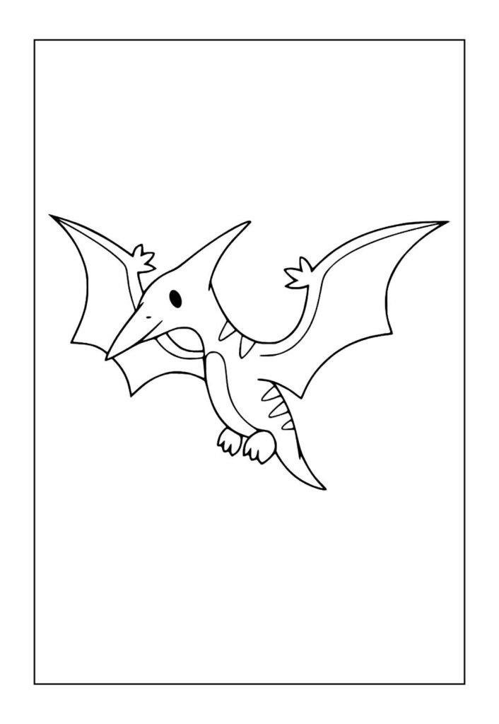 Desenho de Pterodáctilo para colorir