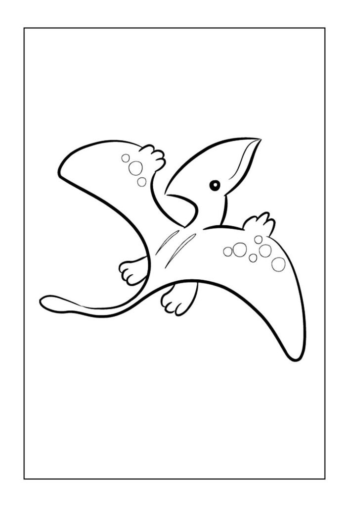 Desenho para Pintar de Pterodáctilo