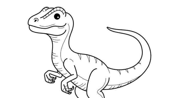 Desenhos de Velociraptor para colorir