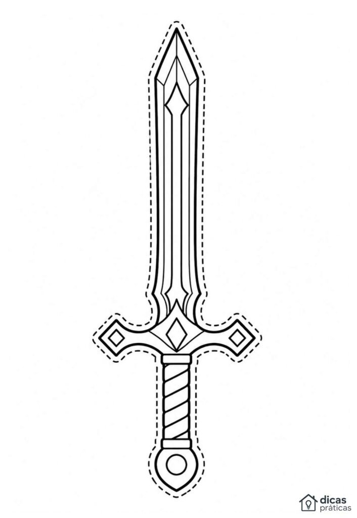 Desenho de Espada para colorir
