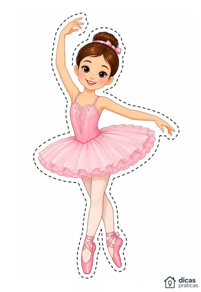 Molde de Bailarina para Imprimir