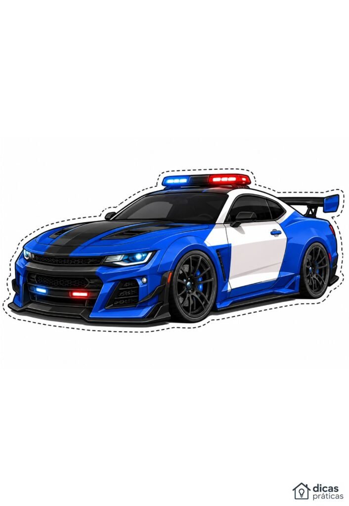 Molde de Carro de Polícia