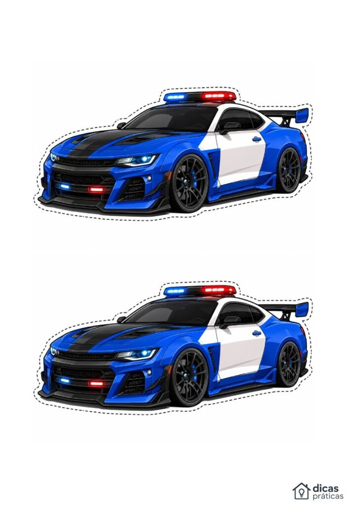 Moldes de Carros de Polícia