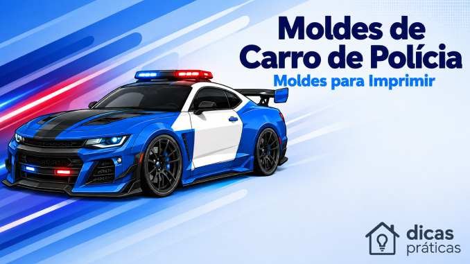 Moldes de Carros de Polícia para Imprimir
